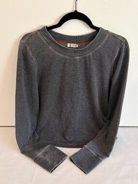 Intimately Free People Washed Gray Long Sleeve Sweatshirt XL OB2113473 NWT $118